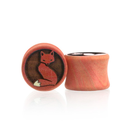 Foxes in Bloodwood with curlymapel inlay