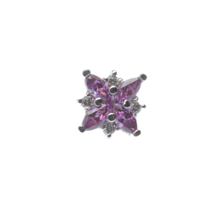 Pin with Mini Pleades - 6mm - 4 3 x1.5mm Marquise and 4 1mm Round Accents