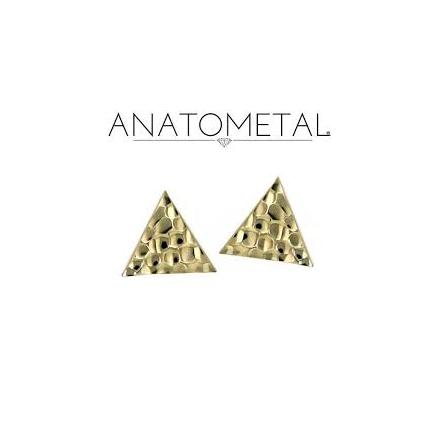 18K Gold Hammered triangle
