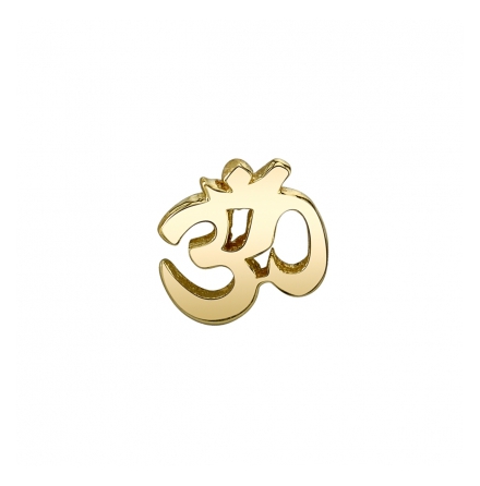 14k Ohm in yellow gold , Push pin