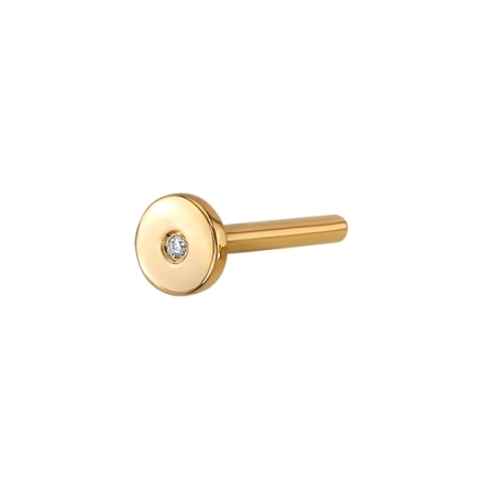 14k Yellow gold Back Labret Post