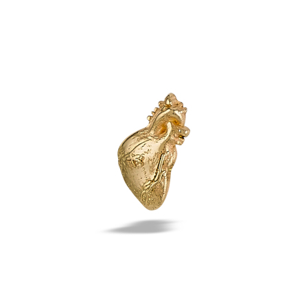 14k gold anatomical heart
