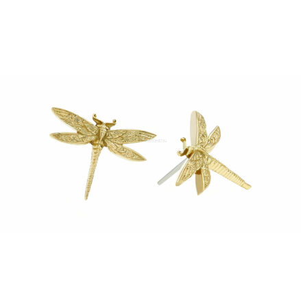 18k Gold Dragonfly, push pin