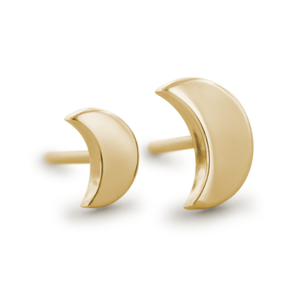 14k Moon in Yellow Gold