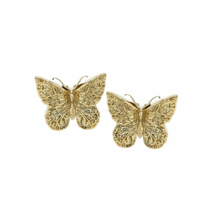 18k Gold Butterfly, push pin