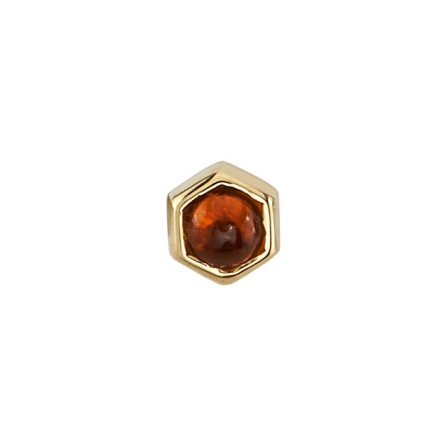 Pin with Single Cabochon Honeycomb