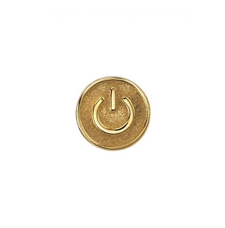 14k Pin with On Icon - 5mm - Raised Edges and Sandblasted Relief