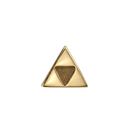 14k Pin with Tri Force - 5mm - Raised Edges and Sandblasted Hollows