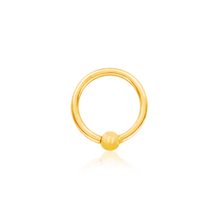 Gold ring with fixed bead