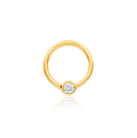 Gold ring with fixed CZ