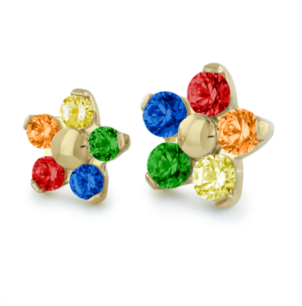 18K Gold Pride Flower