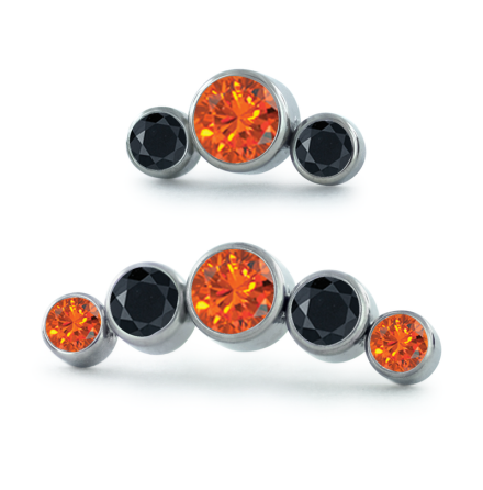 Halloween Faceted Curved Clusters