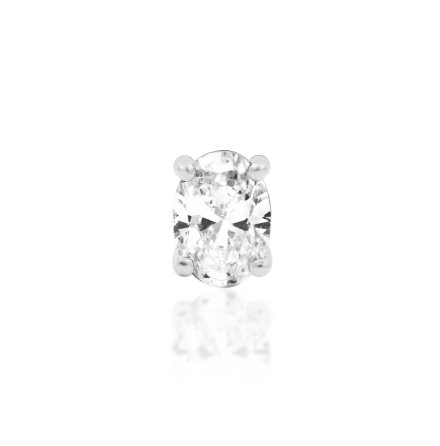 Diamond Oval Small, White Gold