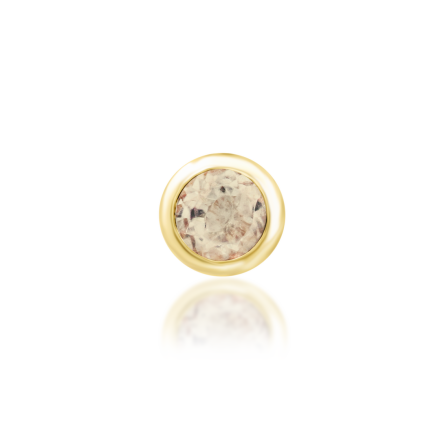 Baby Bezel, 14K Yellow Gold, Rose Quartz 2mm